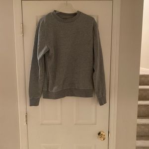 Gray crewneck sweatshirt